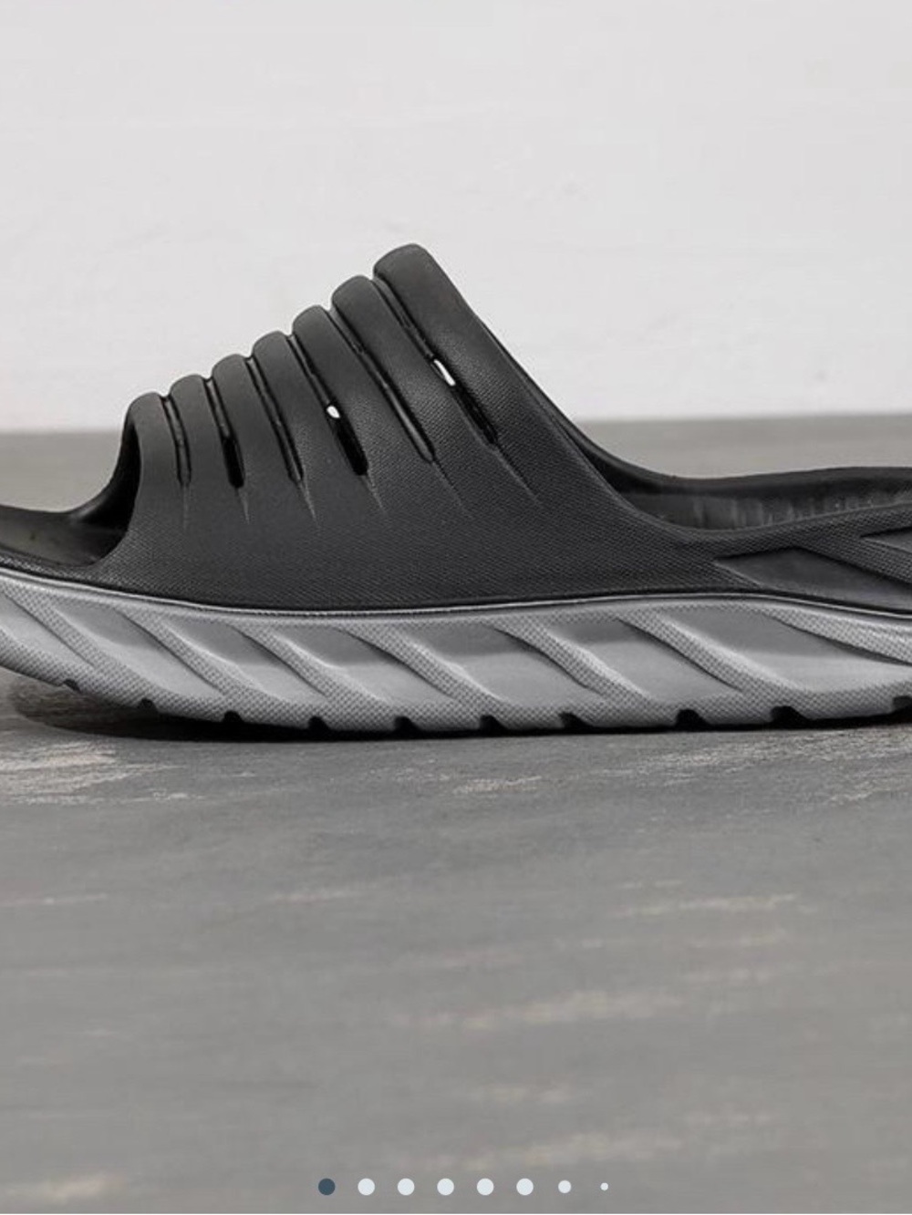 Black Slip-On Cushioned Recovery Slides W/ arch supports - Picture 4 of 4